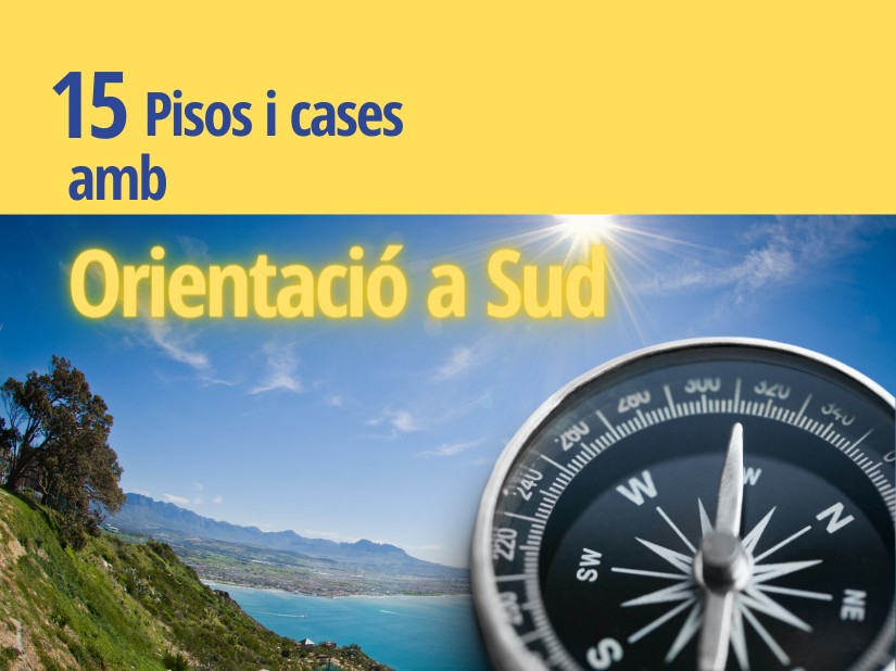 15 pisos i cases orientats a sud