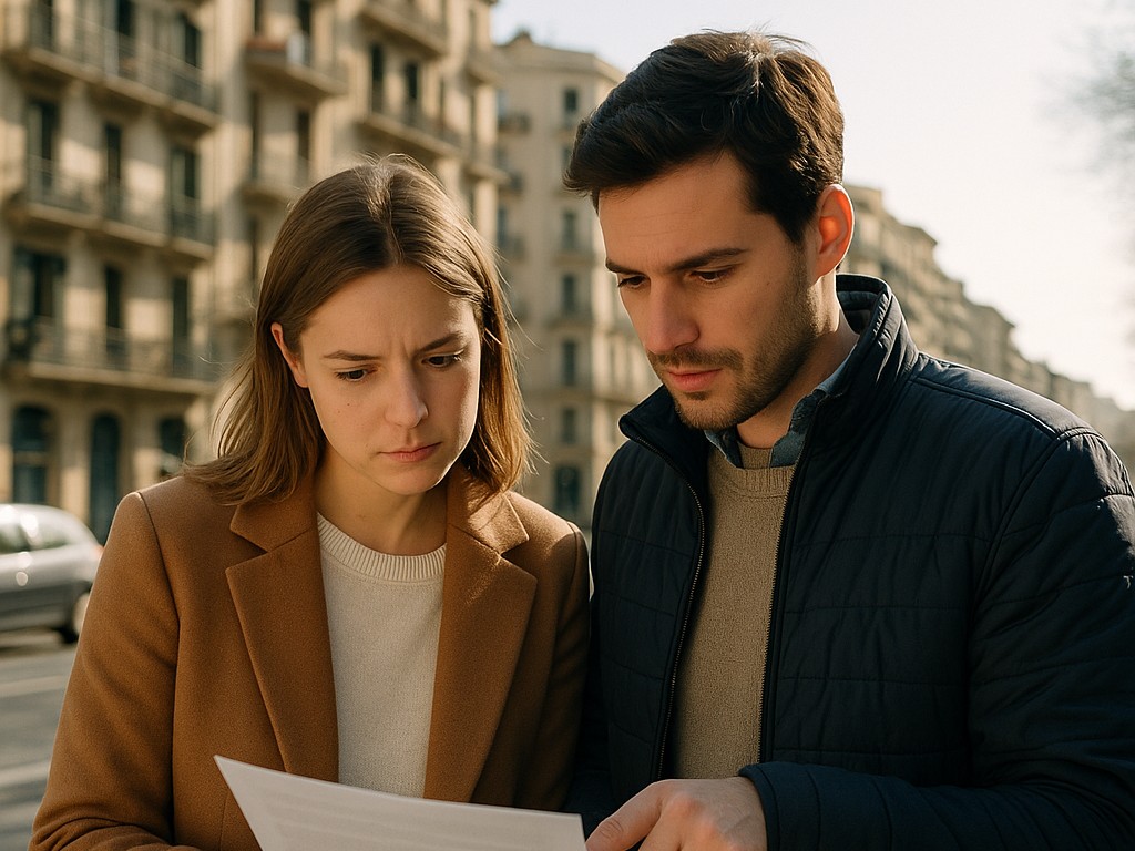 Una mujer y un hombre mirando todo lo que necesitan tener en cuenta antes de comprar una vivienda con hipoteca.
