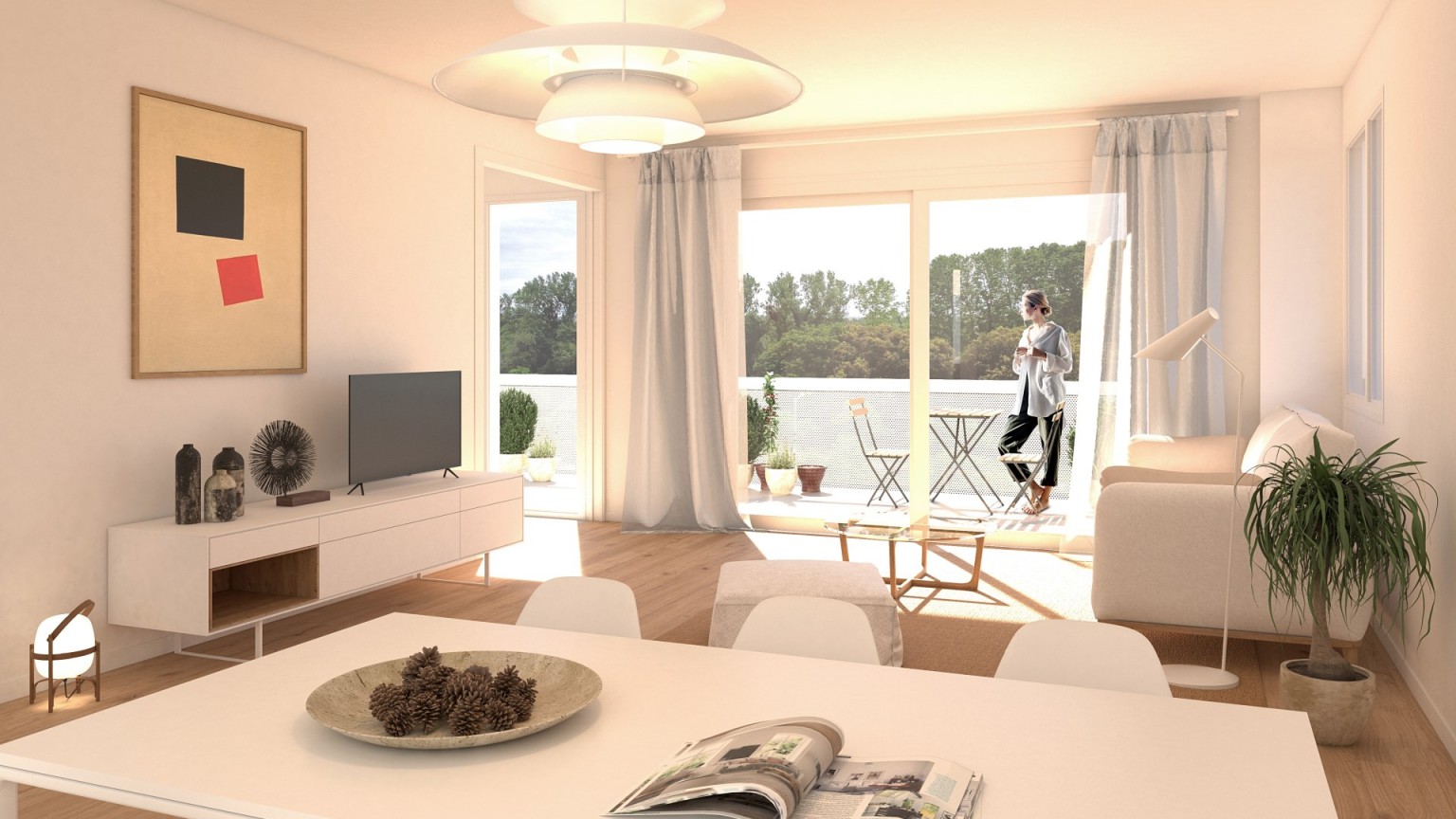 New construction apartment for sale, in the Domeny area of ​​Girona.