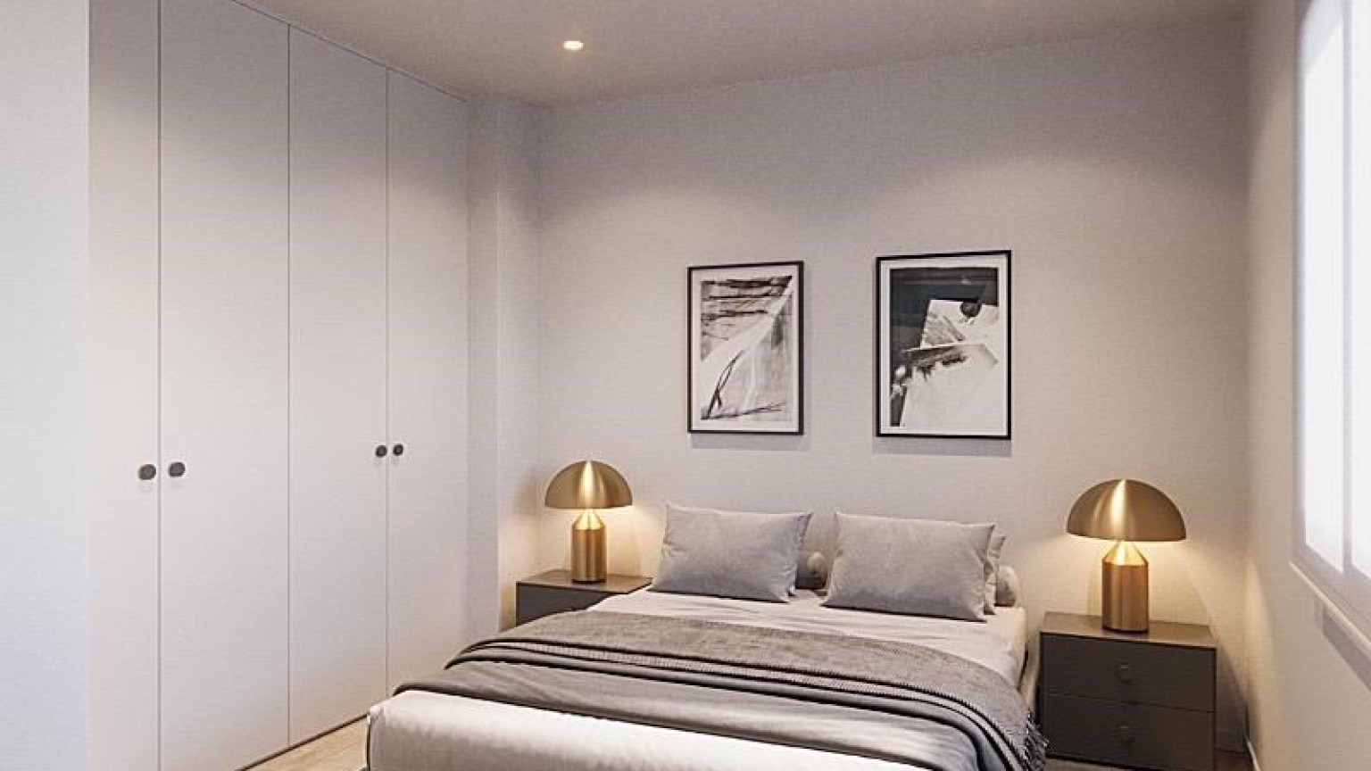 Apartment à vendre, de deux chambres, à 1 minuts de la plage de Roses.