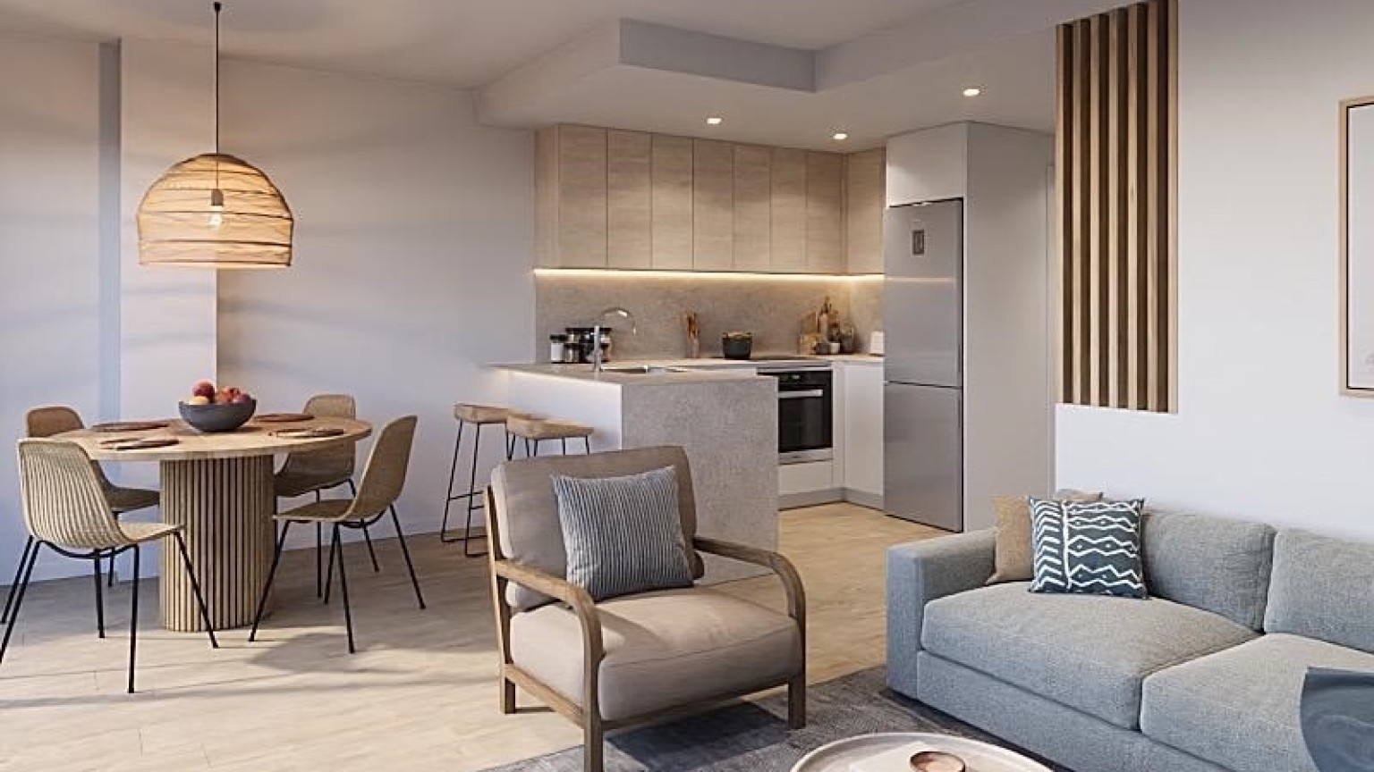 Apartment à vendre, de deux chambres, à 1 minuts de la plage de Roses.