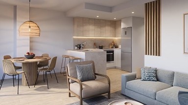 Apartment à vendre, de deux chambres, à 1 minuts de la plage de Roses.