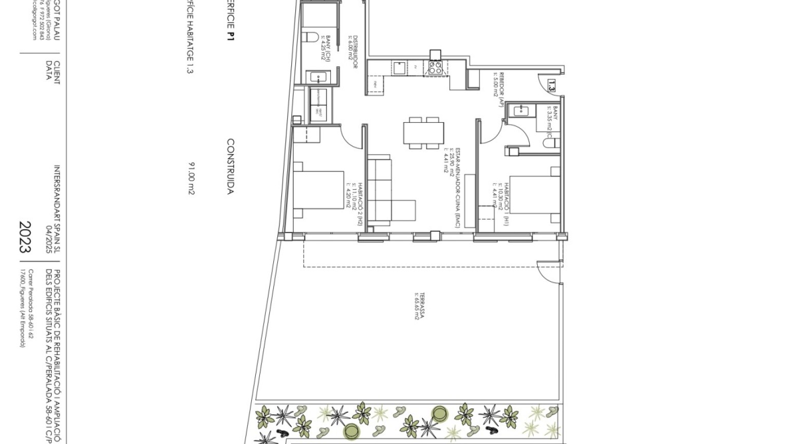 Piso de obra nueva en venta,  con tres habitaciones y piscina comunitaria en Figueres